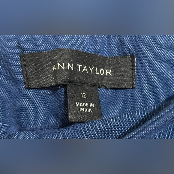 Ann Taylor pants women’s wide-leg color blue size 12 - Picture 4 of 7